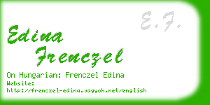 edina frenczel business card